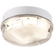 Knightsbridge IP65 16W HF Round Bulkhead with Prismatic Diffuser and White Base