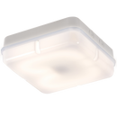 Knightsbridge IP65 28W HF Square Bulkhead with Opal Diffuser and White Base