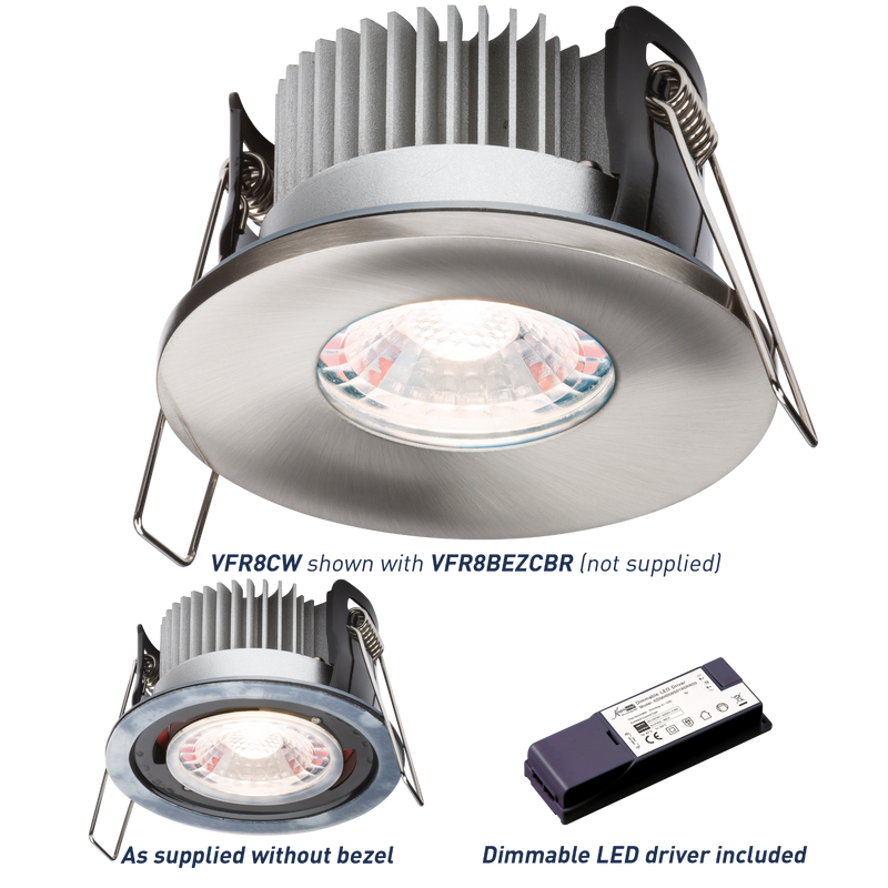 Knightsbridge PROKNIGHT LED IP65 8W Fire-Rated Downlight 4000K