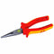 Redline VDE Insulated Straight Snipe Long Nose Pliers - 200mm