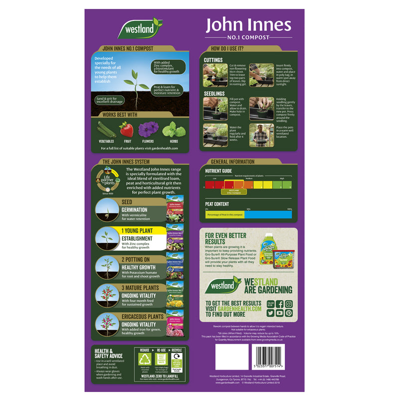 John Innes No.1 Young Plant Compost 35L