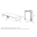 Advance Single Folding Bed - Dimensions