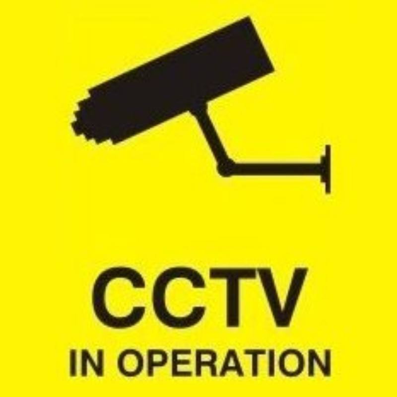 100mm x 100mm CCTV In Operation Sticker
