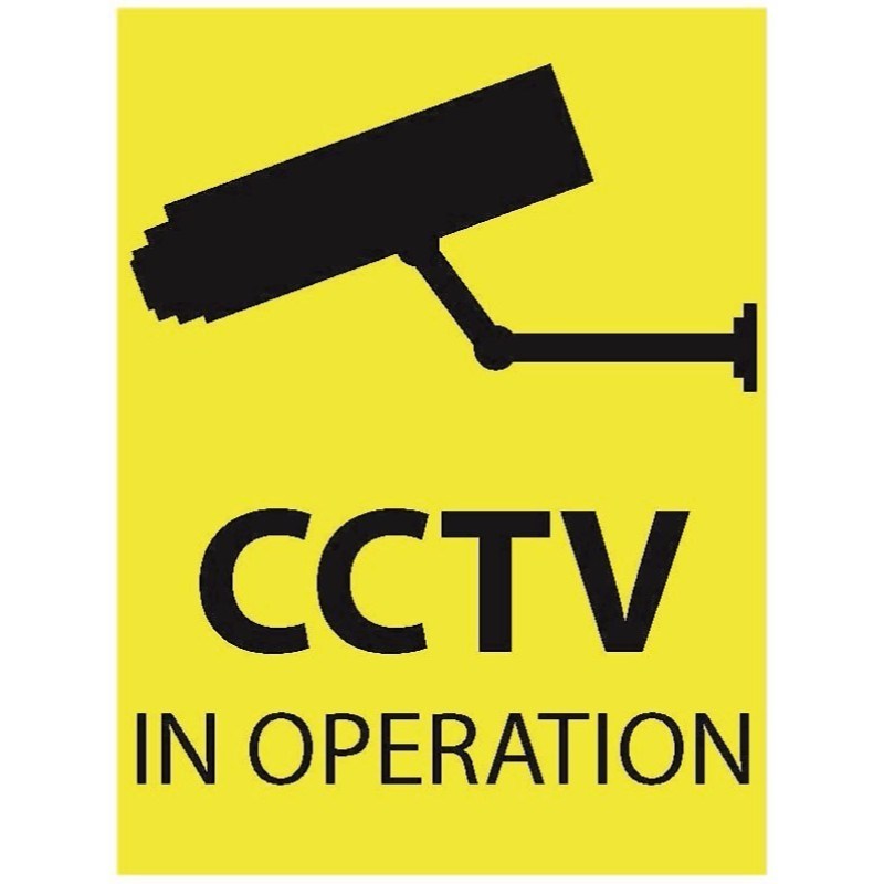 100mm x 75mm CCTV In Operation Window Sticker