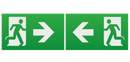 Knightsbridge Running Man Legend (kit of 2) with Left/Right Facing Arrow for EMEXIT / EMLREC / EMLSUS / EMXST