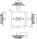 Knightsbridge Screwless 10AX 2G 2-Way Toggle Switch - Polished Brass