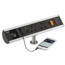 13A 2G Table Top Power Station Socket with Twin USB Charger & Aux Speaker
