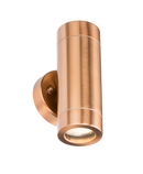 Knightsbridge 230V IP65 GU10 2 x 35W Up & Down Wall Light - Copper Colour