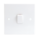 20A White 1G Double Pole 230V Electric Wall Plate Switch
