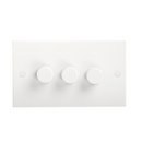 40-400W White 3G 2 Way 230V Electric Dimmer Switch Wall Plate