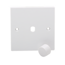 1G White Electric Dimmer Plate Electric Wall Switch with Dimmer Knob