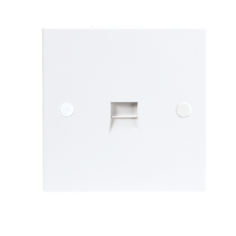 1G White Telephone Master Socket Flush Wall Switch