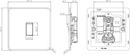 Knightsbridge Screwless 10AX 1G 2-Way Switch - Matt White