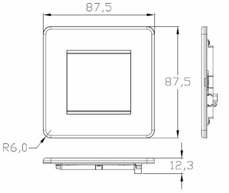 Knightsbridge Screwless 2G Modular Faceplate - Matt White