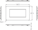 Knightsbridge Screwless 4G Modular Faceplate - Polished Brass