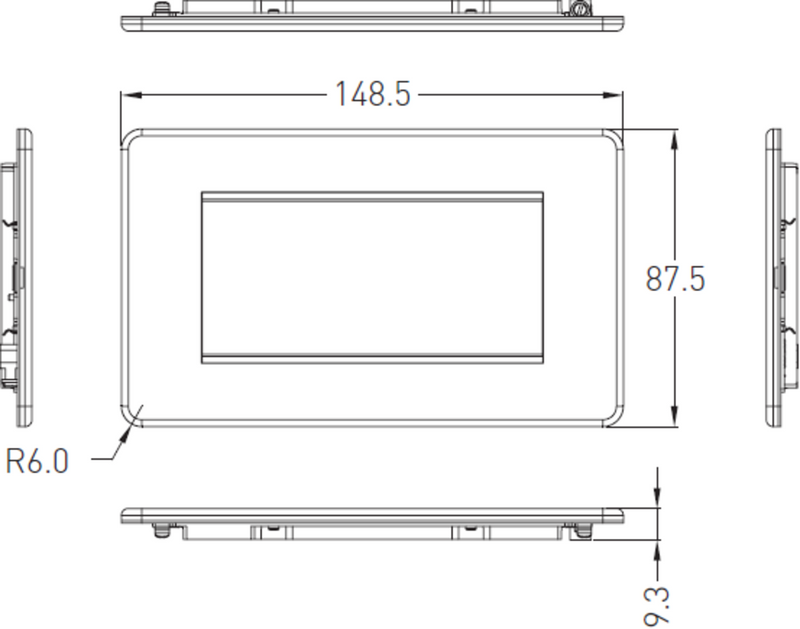 Knightsbridge Screwless 4G Modular Faceplate - Polished Brass