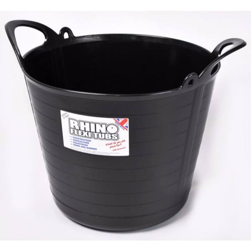 Rhino 26L Heavy Duty Flexi Tub, Black