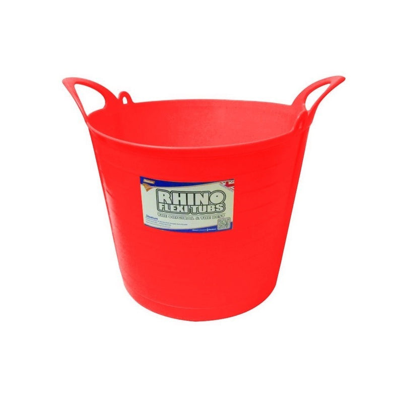 Rhino 26L Heavy Duty Flexi Tub, Red