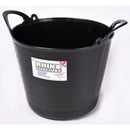26L Heavy Duty Flexi Flexible Garden Container Storage Bucket Tub - Black