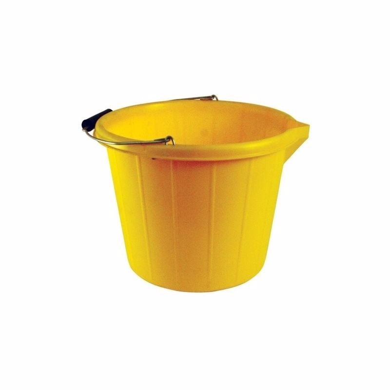 14L 3 Gallon Heavy Duty Yellow Builders Bucket Storage Container