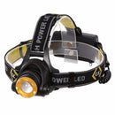 Rechargable 200 Lumen Bright IP64 Rated Large LED Head Lamp Torch Flashlight