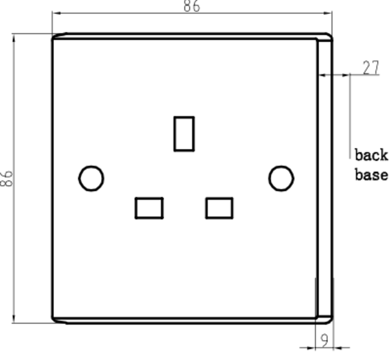 Knightsbridge 13A 1G Unswitched Socket