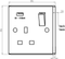 Knightsbridge 13A 1G Switched Socket with USB Charger 5V DC 2.1A