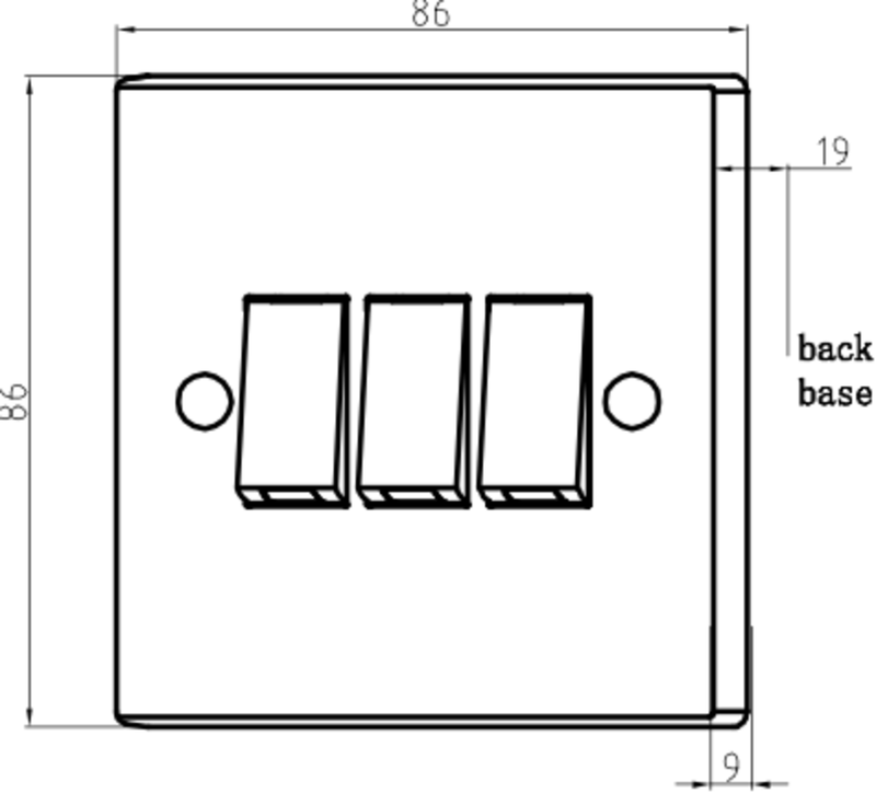 Knightsbridge 10AX 3G 2-Way Switch