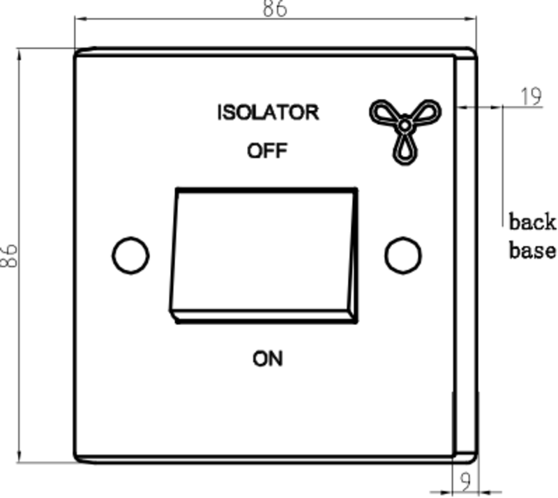 Knightsbridge 10A 3 Pole Fan Isolator Switch