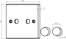 Knightsbridge 1G Plate with 2 x Dimmer Caps