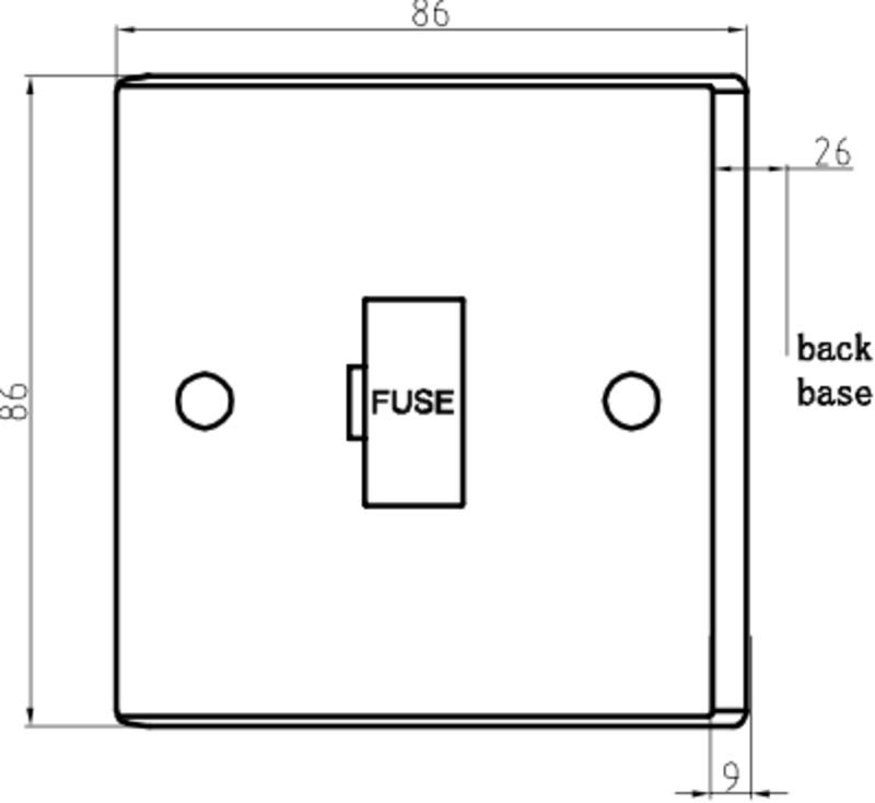 Knightsbridge 13A Fused Spur Unit with 3A Fuse Fitted