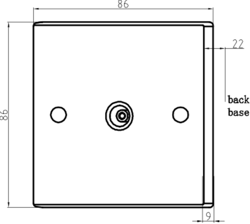 Knightsbridge Coax TV Outlet (non-isolated)