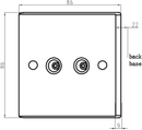 Knightsbridge Twin Coax TV Outlet (non-isolated)