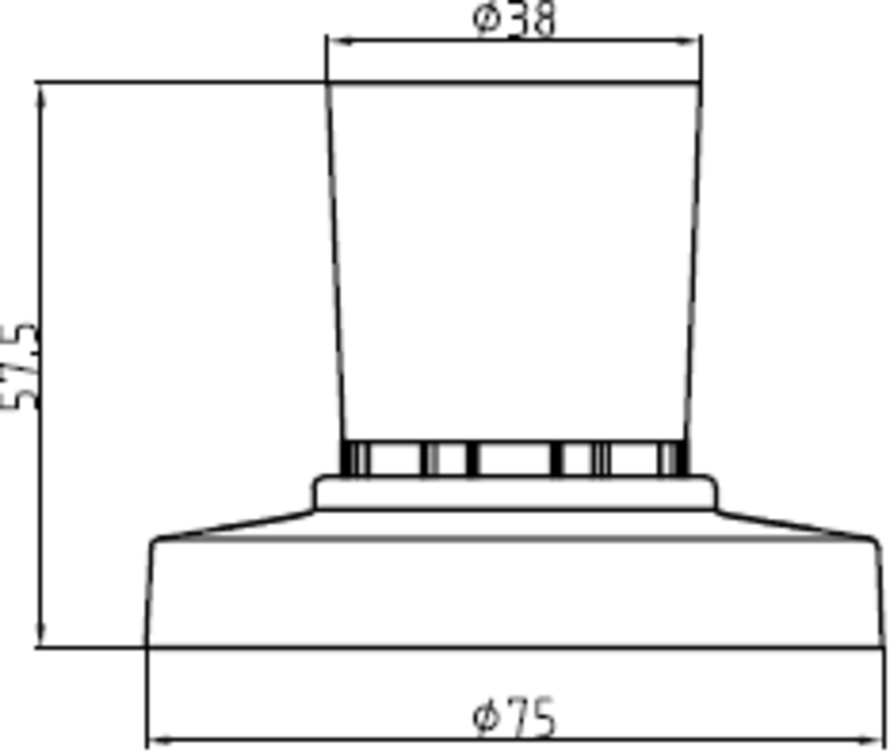 Knightsbridge T2 Straight Short Skirt BC Batten Holder 3-Terminals