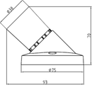 Knightsbridge T2 Angled Short Skirt BC Batten Holder - 3 Terminals