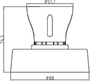 Knightsbridge T2 HO BC Batten Holder with Ceiling Rose Base 3-plate