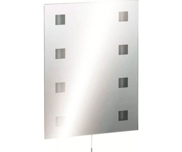 Knightsbridge Illuminated Decorative Rectangular Bathroom Wall Mirror IP44 Rated