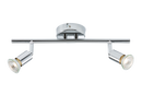 Knightsbridge 230V GU10 Twin Bar Spotlight - Chrome