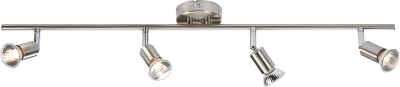 Knightsbridge 230V GU10 Quad Bar Spotlight - Brushed Chrome