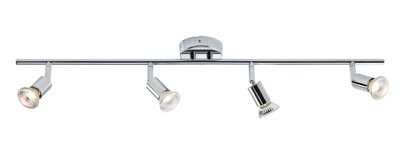 Knightsbridge 230V GU10 Quad Bar Spotlight - Chrome