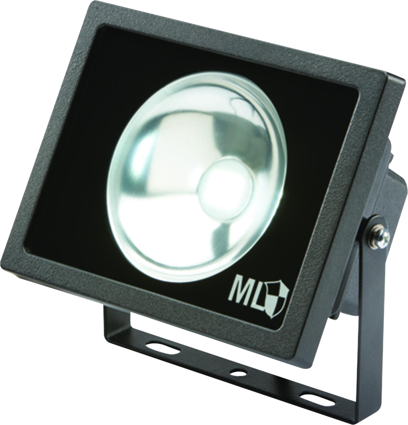 IP65 Adjustable Low Energy LED Security Flood Light Black Aluminium - 30W