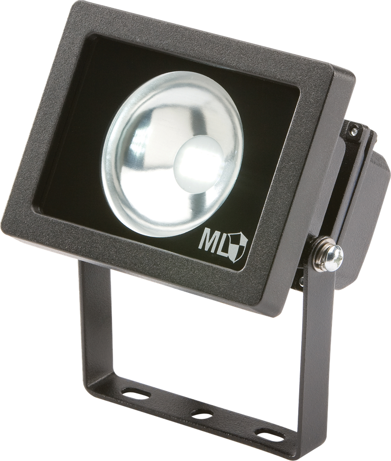 IP65 Adjustable Low Energy LED Security Flood Light Black Aluminium - 30W