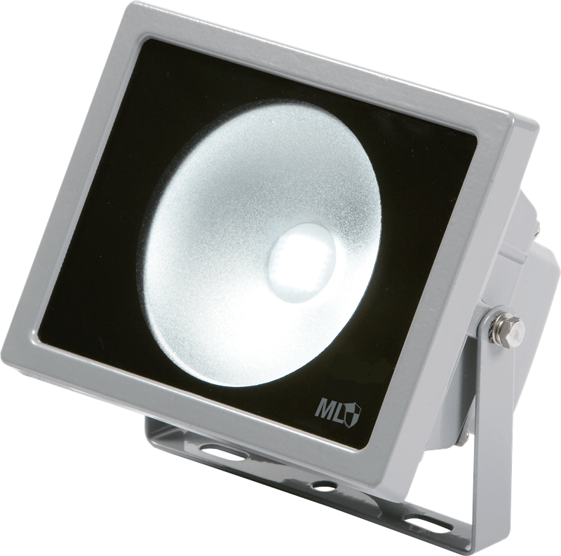 IP65 Adjustable Low Energy LED Security Floodlight Grey Aluminium - 10W