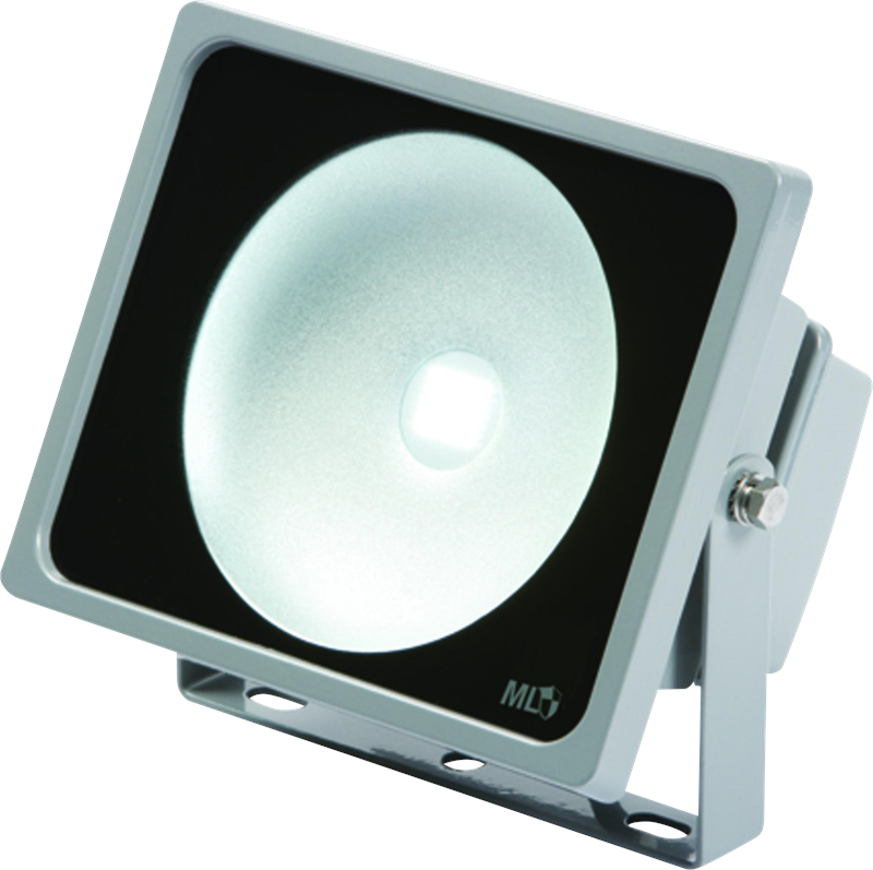 Knightsbridge IP65 Adjustable Low Energy LED Security FloodLight Grey Aluminium, 50 Watt