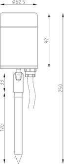 Knightsbridge 230V IP65 GU10 Spike Light