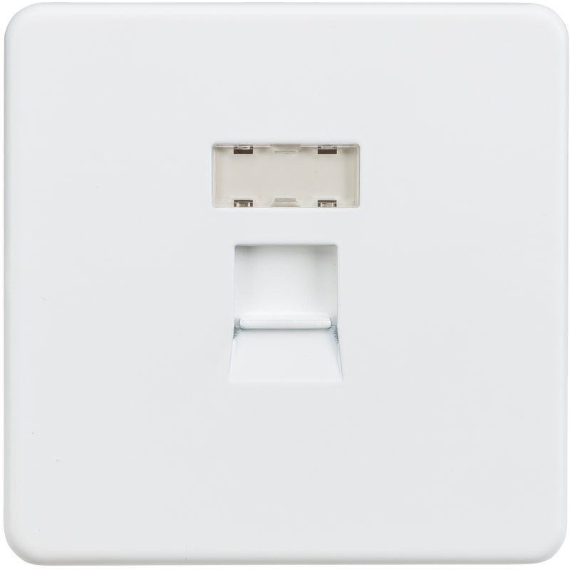 Knightsbridge Screwless RJ45 network outlet - Matt white