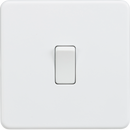 Knightsbridge Screwless 10AX 1G 2-Way Switch - Matt White