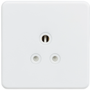 Knightsbridge Screwless 5A Unswitched Round Socket - Matt White