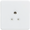 Knightsbridge Screwless 5A Unswitched Round Socket - Matt White