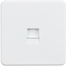 Knightsbridge Screwless Telephone Extension Socket - Matt White